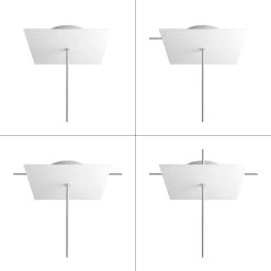 1 Hole - LARGE Square Ceiling Canopy Kit - Rose One System -Home-Lamps 1 hole large square ceiling canopy kit rose one system 19