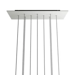 10 Hole - EXTRA LARGE Rectangular Ceiling Canopy Kit - Rose One System, 675 X 225 Mm Cover