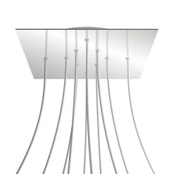 10 Holes - EXTRA LARGE Square Ceiling Canopy Kit - Rose One System -Home-Lamps 10 holes extra large square ceiling canopy kit rose one system 17