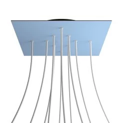 10 Holes - EXTRA LARGE Square Ceiling Canopy Kit - Rose One System -Home-Lamps 10 holes extra large square ceiling canopy kit rose one system 8