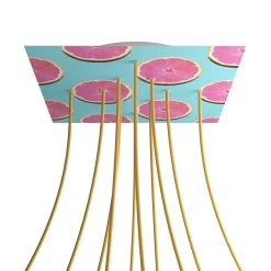 10 Holes - EXTRA LARGE Square Ceiling Canopy Kit - Rose One System - PROMO -Home-Lamps 10 holes extra large square ceiling canopy kit rose one system promo 16