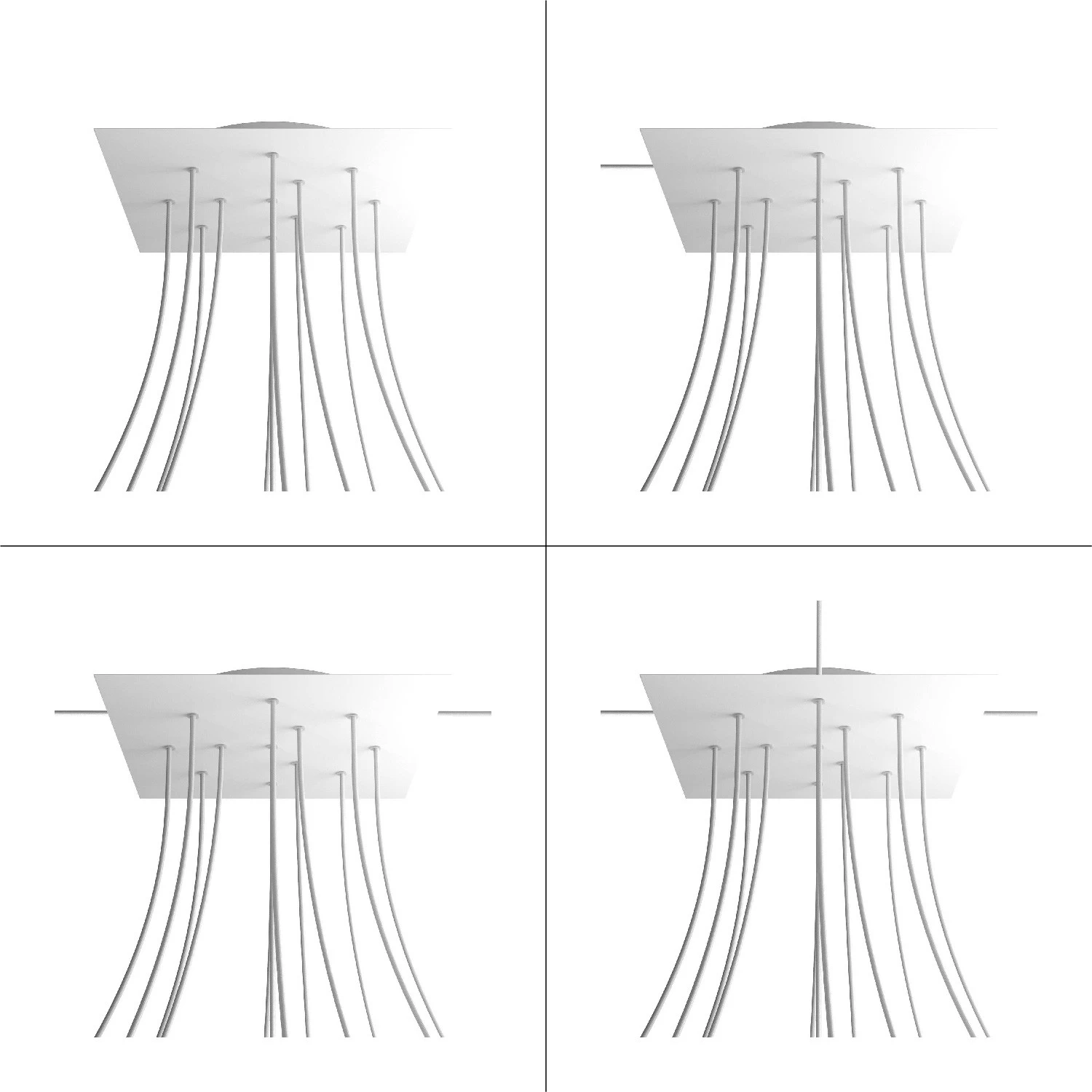 12 Holes - EXTRA LARGE Square Ceiling Canopy Kit - Rose One System 14 12 Holes - EXTRA LARGE Square Ceiling Canopy Kit - Rose One System - Image 12