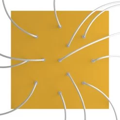 12 Holes - EXTRA LARGE Square Ceiling Canopy Kit - Rose One System 25 12 Holes - EXTRA LARGE Square Ceiling Canopy Kit - Rose One System -Home-Lamps 12 holes extra large square ceiling canopy kit rose one system 3