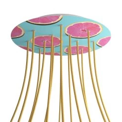 14 Holes - EXTRA LARGE Round Ceiling Canopy Kit - Rose One System - PROMO -Home-Lamps 14 holes extra large round ceiling canopy kit rose one system promo 13