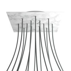 14 Holes - EXTRA LARGE Square Ceiling Canopy Kit - Rose One System -Home-Lamps 14 holes extra large square ceiling canopy kit rose one system 16