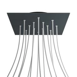 14 Holes - EXTRA LARGE Square Ceiling Canopy Kit - Rose One System -Home-Lamps 14 holes extra large square ceiling canopy kit rose one system 19