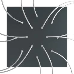 14 Holes - EXTRA LARGE Square Ceiling Canopy Kit - Rose One System