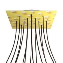 14 Holes - EXTRA LARGE Square Ceiling Canopy Kit - Rose One System - PROMO -Home-Lamps 14 holes extra large square ceiling canopy kit rose one system promo 16