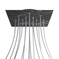 15 Holes - EXTRA LARGE Square Ceiling Canopy Kit - Rose One System -Home-Lamps 15 holes extra large square ceiling canopy kit rose one system 11