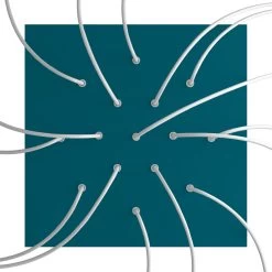 15 Holes - EXTRA LARGE Square Ceiling Canopy Kit - Rose One System -Home-Lamps 15 holes extra large square ceiling canopy kit rose one system 13