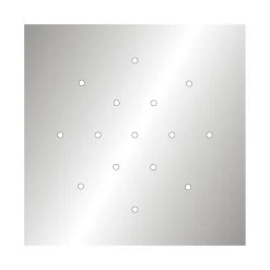 15 Holes - EXTRA LARGE Square Ceiling Canopy Kit - Rose One System -Home-Lamps 15 holes extra large square ceiling canopy kit rose one system 15