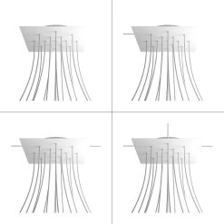 15 Holes - EXTRA LARGE Square Ceiling Canopy Kit - Rose One System -Home-Lamps 15 holes extra large square ceiling canopy kit rose one system 17