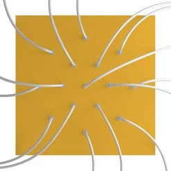 15 Holes - EXTRA LARGE Square Ceiling Canopy Kit - Rose One System -Home-Lamps 15 holes extra large square ceiling canopy kit rose one system 19