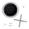 2 Holes - EXTRA LARGE Round Ceiling Canopy Kit - Rose One System 2 2 Holes - EXTRA LARGE Round Ceiling Canopy Kit - Rose One System -Home-Lamps 2 holes extra large round ceiling canopy kit rose one system