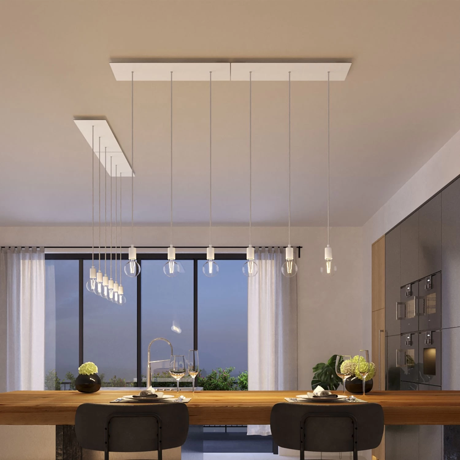 3 Hole In Line - EXTRA LARGE Rectangular Ceiling Canopy Kit - Rose One System, 675 X 225 Mm Cover 7 3 Hole In Line - EXTRA LARGE Rectangular Ceiling Canopy Kit - Rose One System, 675 X 225 Mm Cover - Image 5