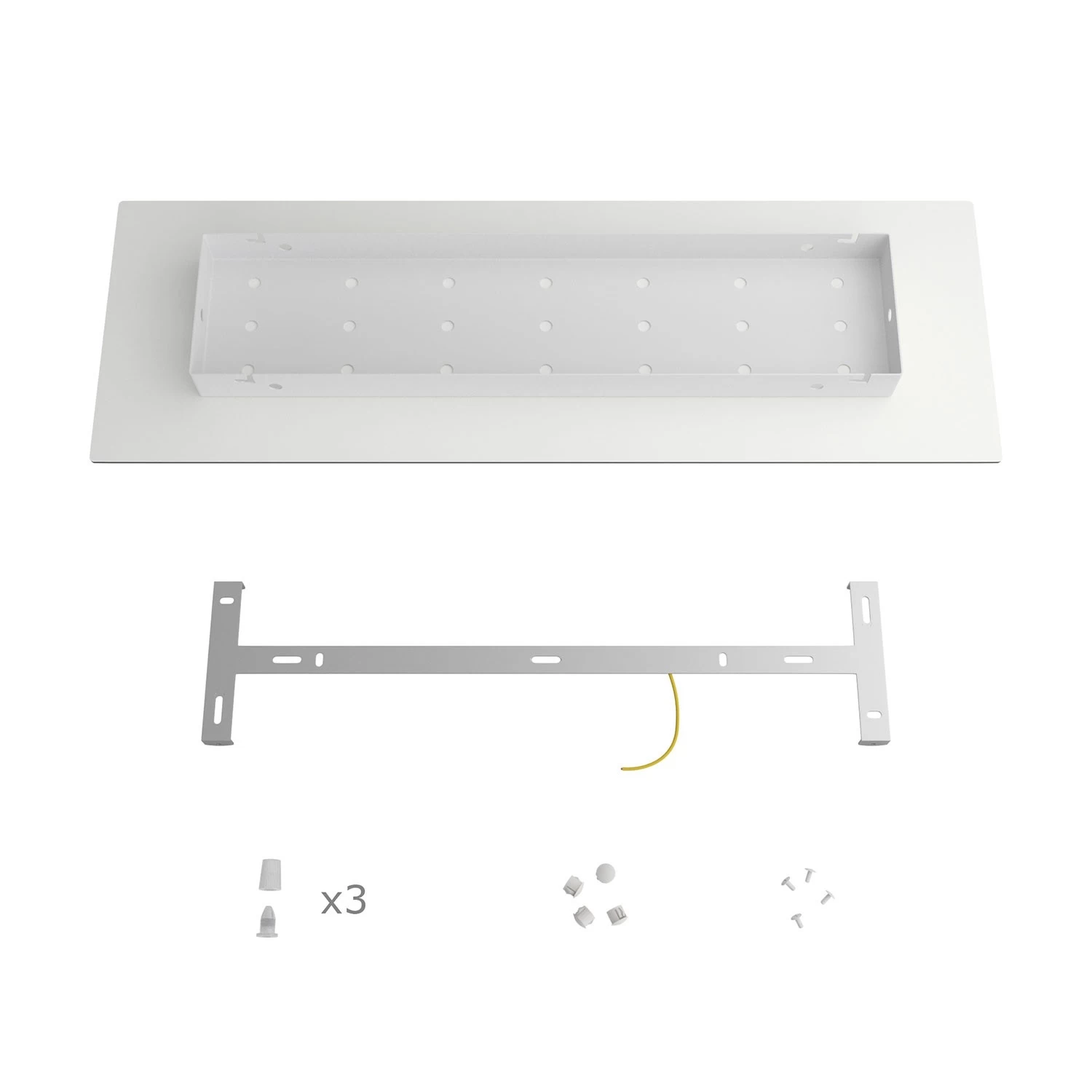 3 Hole In Line - EXTRA LARGE Rectangular Ceiling Canopy Kit - Rose One System, 675 X 225 Mm Cover 9 3 Hole In Line - EXTRA LARGE Rectangular Ceiling Canopy Kit - Rose One System, 675 X 225 Mm Cover - Image 7