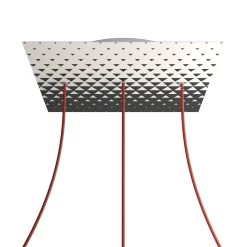 3 In-Line Holes - EXTRA LARGE Square Ceiling Canopy Kit - Rose One System - PROMO -Home-Lamps 3 in line holes extra large square ceiling canopy kit rose one system promo 15