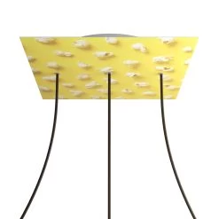 3 In-Line Holes - EXTRA LARGE Square Ceiling Canopy Kit - Rose One System - PROMO -Home-Lamps 3 in line holes extra large square ceiling canopy kit rose one system promo 7