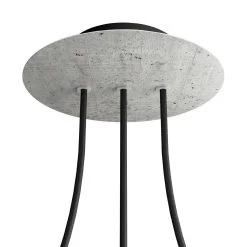 3 In-line Holes - LARGE Round Ceiling Canopy Kit - Rose One System