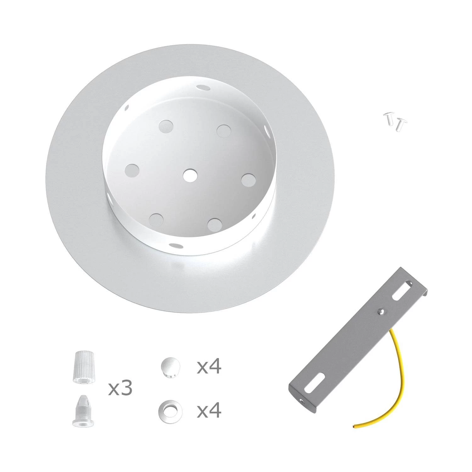 3 In-line Holes - LARGE Round Ceiling Canopy Kit - Rose One System - PROMO 5 3 In-line Holes - LARGE Round Ceiling Canopy Kit - Rose One System - PROMO - Image 3