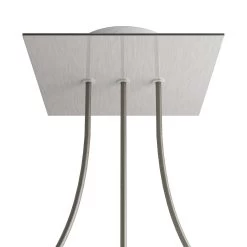 3 In-line Holes - LARGE Square Ceiling Canopy Kit - Rose One System 26 3 In-line Holes - LARGE Square Ceiling Canopy Kit - Rose One System -Home-Lamps 3 in line holes large square ceiling canopy kit rose one system 4