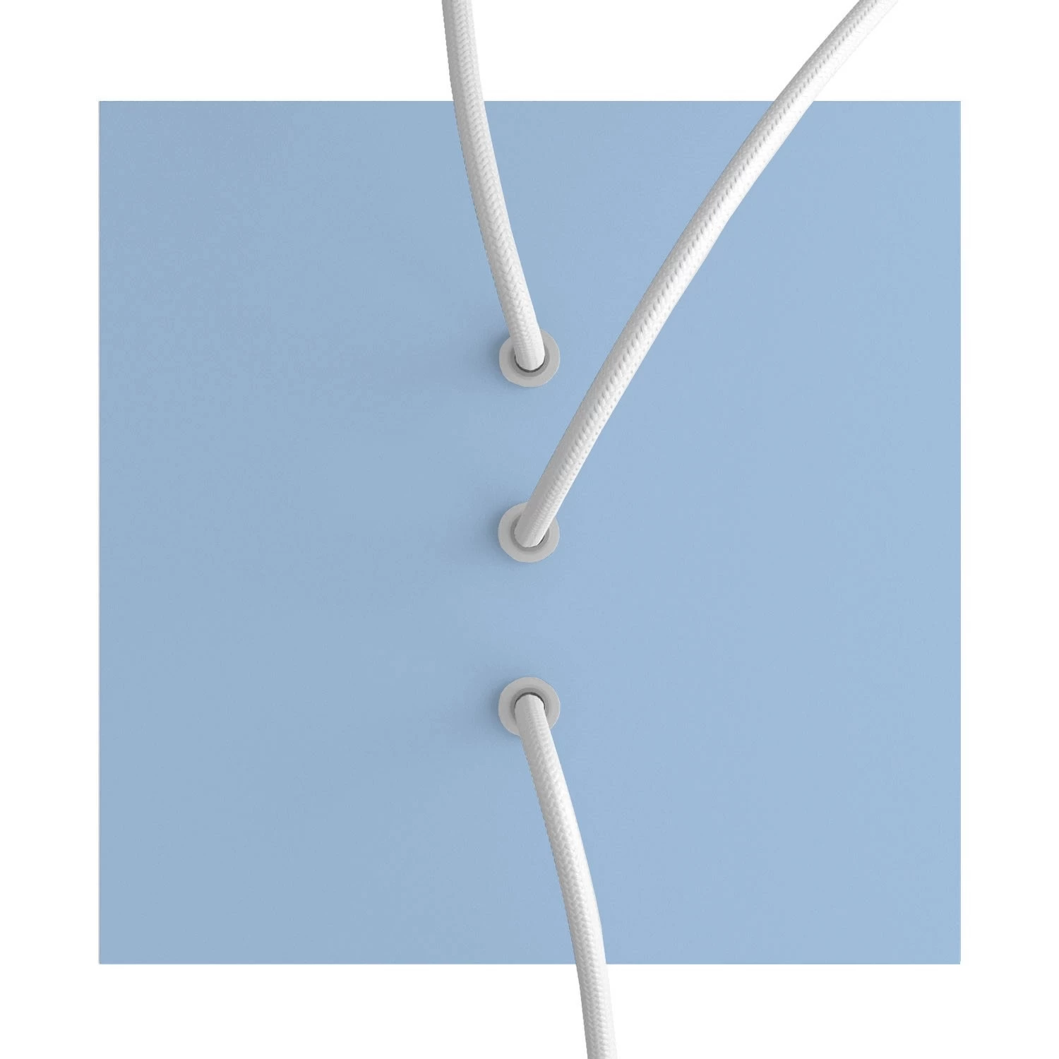 3 In-line Holes - LARGE Square Ceiling Canopy Kit - Rose One System 3 3 In-line Holes - LARGE Square Ceiling Canopy Kit - Rose One System