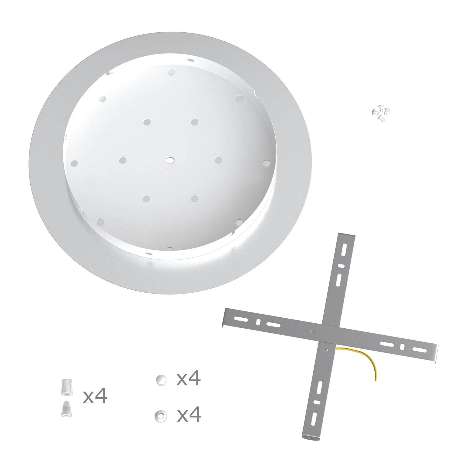 4 Holes - EXTRA LARGE Round Ceiling Canopy Kit - Rose One System - PROMO 16 4 Holes - EXTRA LARGE Round Ceiling Canopy Kit - Rose One System - PROMO - Image 14