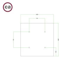 4 Holes - EXTRA LARGE Square Ceiling Canopy Kit - Rose One System - PROMO -Home-Lamps 4 holes extra large square ceiling canopy kit rose one system promo 12