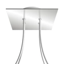 4 Holes - LARGE Square Ceiling Canopy Kit - Rose One System -Home-Lamps 4 holes large square ceiling canopy kit rose one system 6