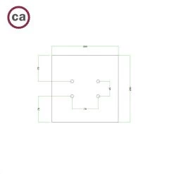 4 Holes - LARGE Square Ceiling Canopy Kit - Rose One System - PROMO 30 4 Holes - LARGE Square Ceiling Canopy Kit - Rose One System - PROMO -Home-Lamps 4 holes large square ceiling canopy kit rose one system promo 11