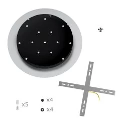 5 Holes - EXTRA LARGE Round Ceiling Canopy Kit - Rose One System -Home-Lamps 5 holes extra large round ceiling canopy kit rose one system 8