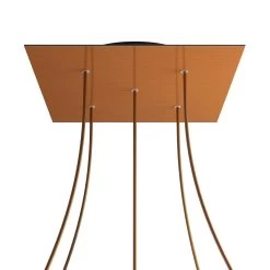 5 Holes - EXTRA LARGE Square Ceiling Canopy Kit - Rose One System -Home-Lamps 5 holes extra large square ceiling canopy kit rose one system 3