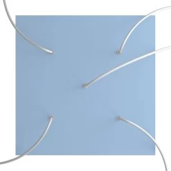 5 Holes - EXTRA LARGE Square Ceiling Canopy Kit - Rose One System -Home-Lamps 5 holes extra large square ceiling canopy kit rose one system 7