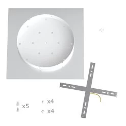 5 Holes - EXTRA LARGE Square Ceiling Canopy Kit - Rose One System - PROMO 31 5 Holes - EXTRA LARGE Square Ceiling Canopy Kit - Rose One System - PROMO -Home-Lamps 5 holes extra large square ceiling canopy kit rose one system promo 11