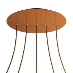 5 In-Line Holes - EXTRA LARGE Round Ceiling Canopy Kit - Rose One System -Home-Lamps 5 in line holes extra large round ceiling canopy kit rose one system 2