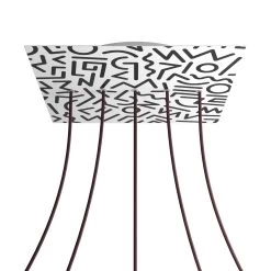 5 In-line Holes - EXTRA LARGE Square Ceiling Canopy Kit - Rose One System - PROMO -Home-Lamps 5 in line holes extra large square ceiling canopy kit rose one system promo 11