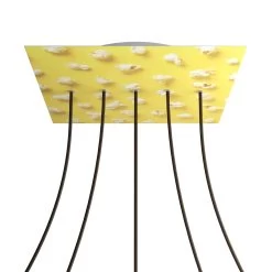 5 In-line Holes - EXTRA LARGE Square Ceiling Canopy Kit - Rose One System - PROMO -Home-Lamps 5 in line holes extra large square ceiling canopy kit rose one system promo 6