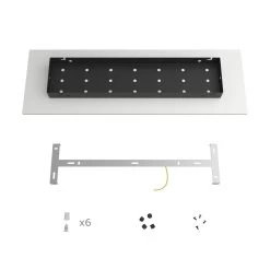 6 Hole - EXTRA LARGE Rectangular Ceiling Canopy Kit - Rose One System, 675 X 225 Mm Cover -Home-Lamps 6 hole extra large rectangular ceiling canopy kit rose one system 675 x 225 mm cover 16