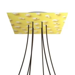 6 Holes - EXTRA LARGE Square Ceiling Canopy Kit - Rose One System - PROMO -Home-Lamps 6 holes extra large square ceiling canopy kit rose one system promo 9