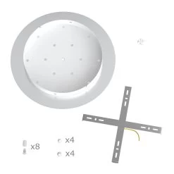 8 Holes - EXTRA LARGE Round Ceiling Canopy Kit - Rose One System - PROMO 41 8 Holes - EXTRA LARGE Round Ceiling Canopy Kit - Rose One System - PROMO -Home-Lamps 8 holes extra large round ceiling canopy kit rose one system promo 19