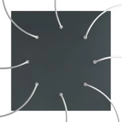 8 Holes - EXTRA LARGE Square Ceiling Canopy Kit - Rose One System -Home-Lamps 8 holes extra large square ceiling canopy kit rose one system 11