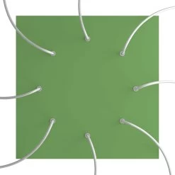 8 Holes - EXTRA LARGE Square Ceiling Canopy Kit - Rose One System -Home-Lamps 8 holes extra large square ceiling canopy kit rose one system 9