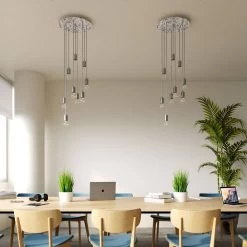 9 Holes - EXTRA LARGE Round Ceiling Canopy Kit - Rose One System -Home-Lamps 9 holes extra large round ceiling canopy kit rose one system 13