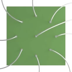 9 Holes - EXTRA LARGE Square Ceiling Canopy Kit - Rose One System -Home-Lamps 9 holes extra large square ceiling canopy kit rose one system 10