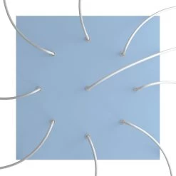 9 Holes - EXTRA LARGE Square Ceiling Canopy Kit - Rose One System -Home-Lamps 9 holes extra large square ceiling canopy kit rose one system 19