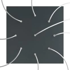 9 Holes - EXTRA LARGE Square Ceiling Canopy Kit - Rose One System -Home-Lamps 9 holes extra large square ceiling canopy kit rose one system 3