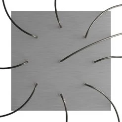 9 Holes - EXTRA LARGE Square Ceiling Canopy Kit - Rose One System -Home-Lamps 9 holes extra large square ceiling canopy kit rose one system 6