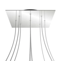 9 Holes - EXTRA LARGE Square Ceiling Canopy Kit - Rose One System -Home-Lamps 9 holes extra large square ceiling canopy kit rose one system 9