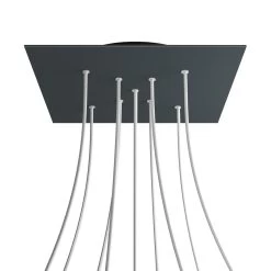 9 X-shaped Holes - EXTRA LARGE Square Ceiling Canopy Kit - Rose One System -Home-Lamps 9 x shaped holes extra large square ceiling canopy kit rose one system 14