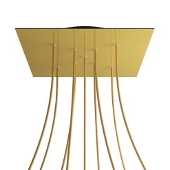 9 X-shaped Holes - EXTRA LARGE Square Ceiling Canopy Kit - Rose One System -Home-Lamps 9 x shaped holes extra large square ceiling canopy kit rose one system 16